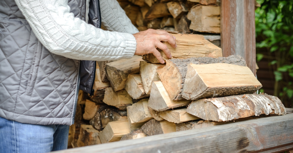 stacks of firewood